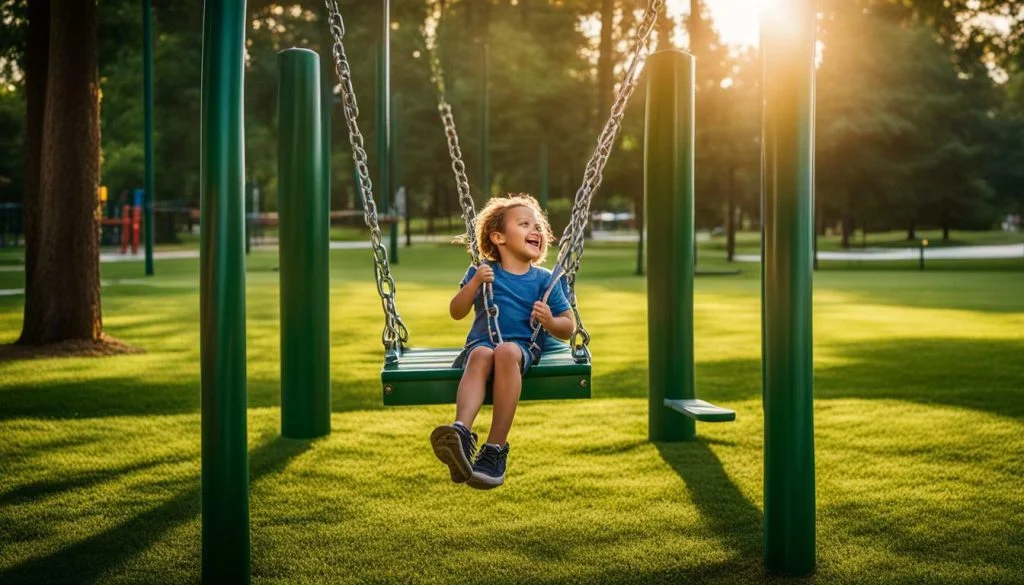 Kid playing in park