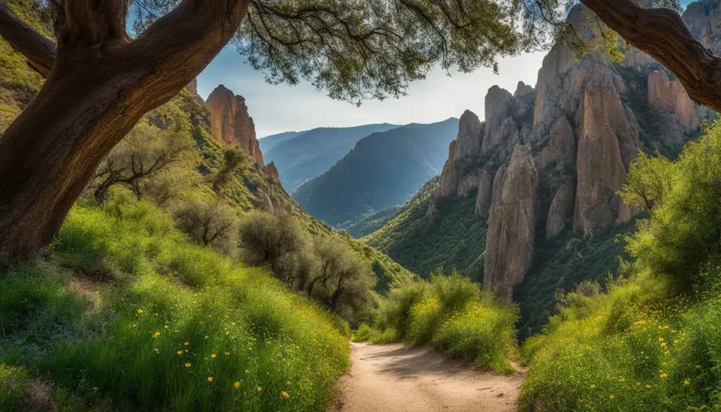 hiking trail in Fontana