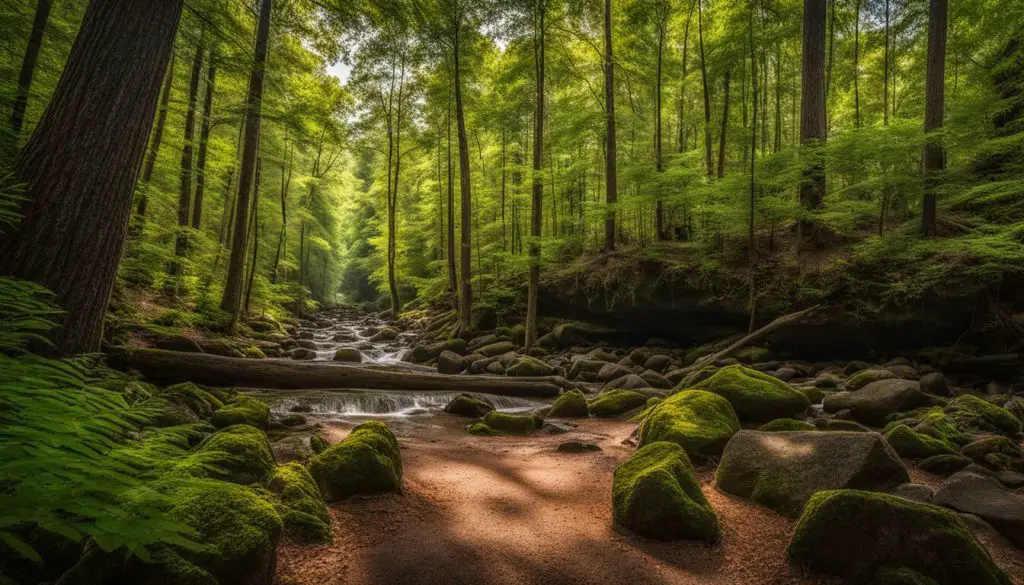 hiking trail in Sanford NC