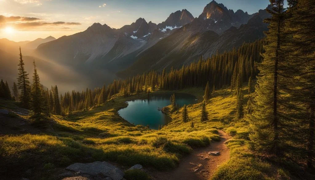 Hiking trail at Square Top Lakes